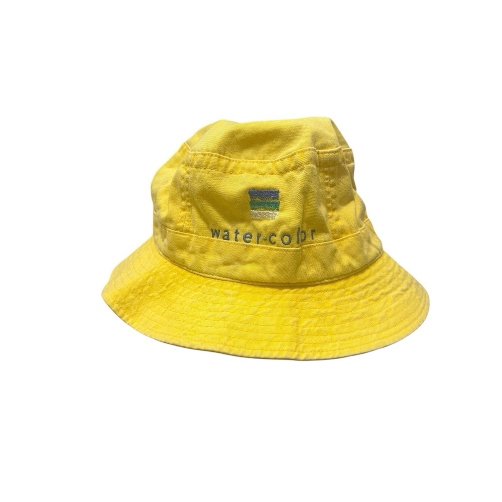 Adam's Yellow Bucket Hat Watercolor Beach One Size